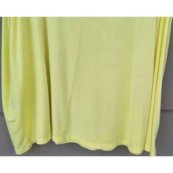 Lane Bryant Swing Tunic Short sleeves Back Cutout Yellow Size 26-28 Rayon Spring - Picture 5 of 7